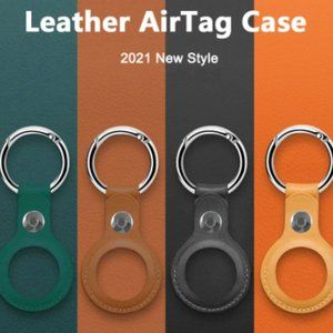 NEW Airtags Leather Key Ring case For Apple Airtag